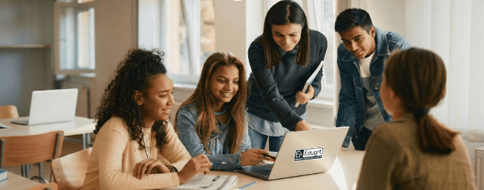 Students collaborating